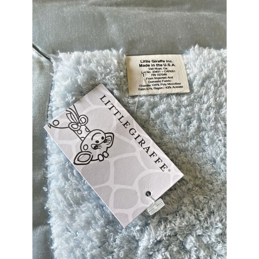 Little Giraffe Baby Blanket - Velvet Soft Satin Trim Baby Stroller 30x36 NWT